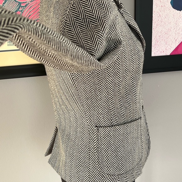 Vintage J. Crew fitted herringbone blazer Alabama Crimson Tide vibe - Picture 7 of 13